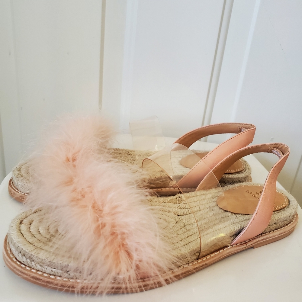 NEW Anthropologie Bill Blass Ostrich Hair size 9.5
